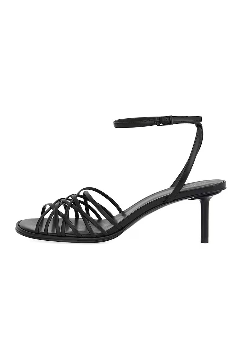 Potamy Premium Sandale din piele cu toc stiletto - Negru