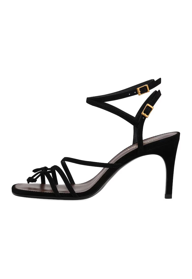 Potamy Premium Sandale din veluri cu toc stiletto - Negru