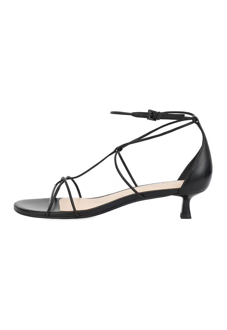 Potamy Sandale de piele cu barete multiple - Negru