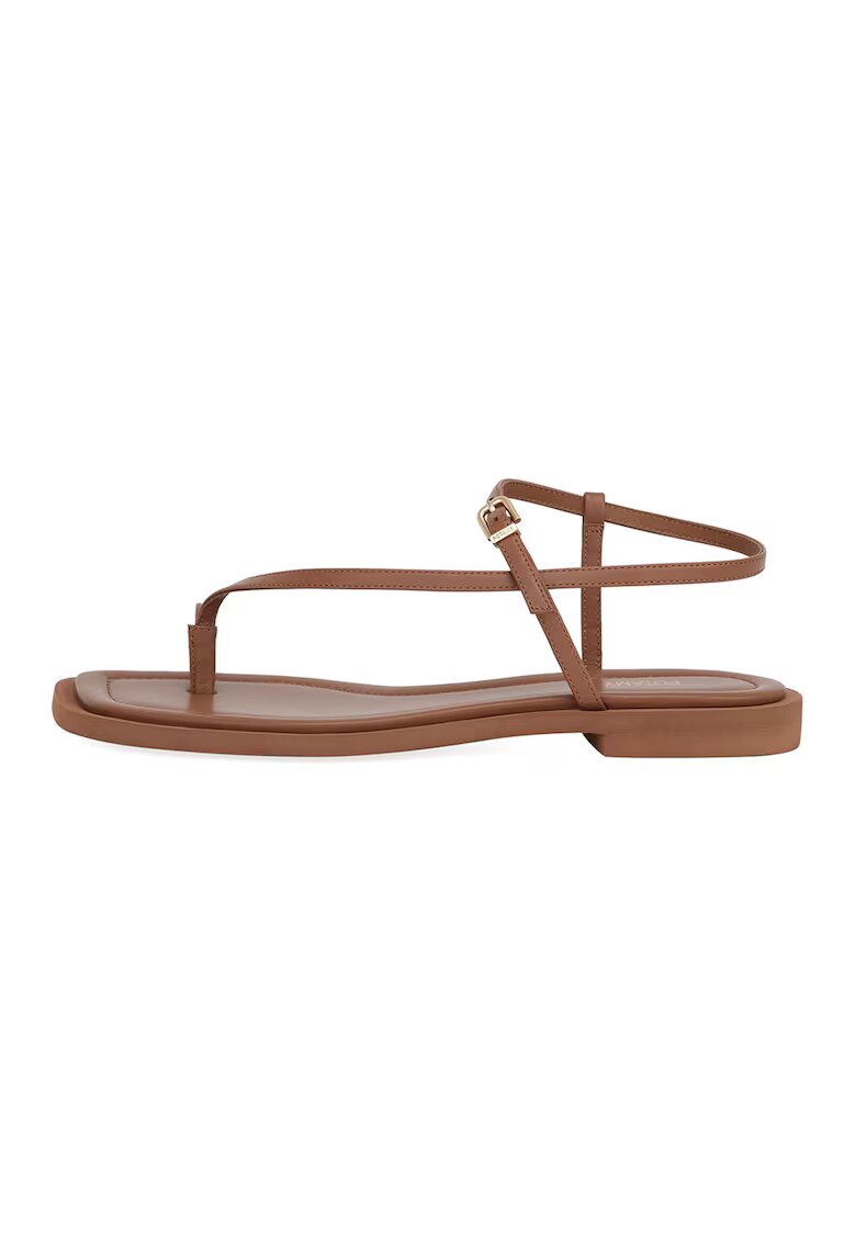 Potamy Sandale de piele cu catarame - Caramel