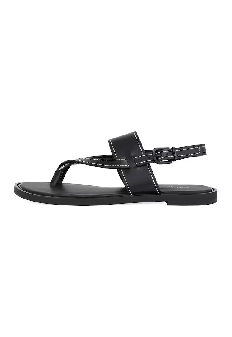 Potamy Sandale slingback de piele - Negru