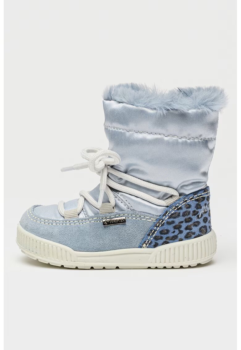 Primigi Cizme mid-calf cu garnituri de piele intoarsa cu tehnologie Gore-Tex - Albastru pastel