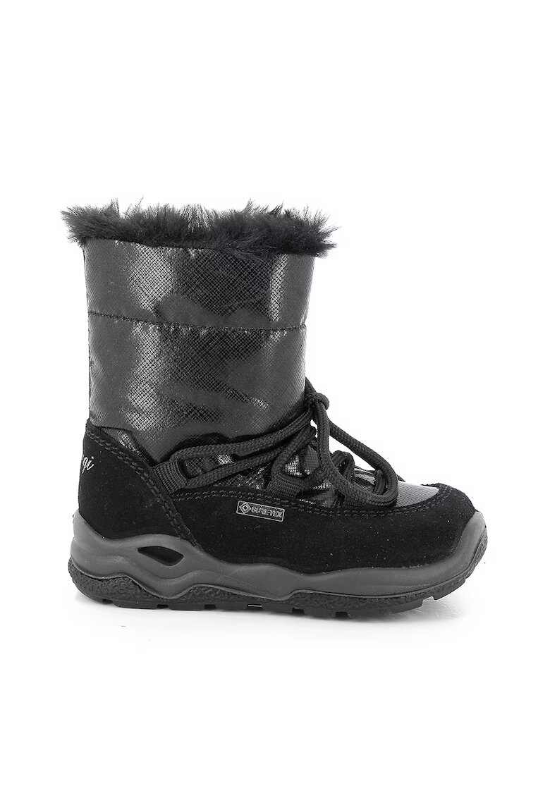 Primigi Cizme mid-calf cu garnituri de piele intoarsa - Negru