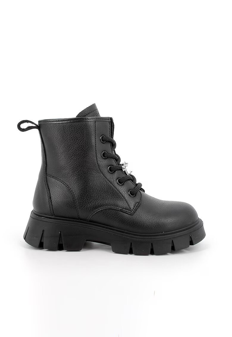 Primigi Ghete de piele cu aspect masiv - Negru