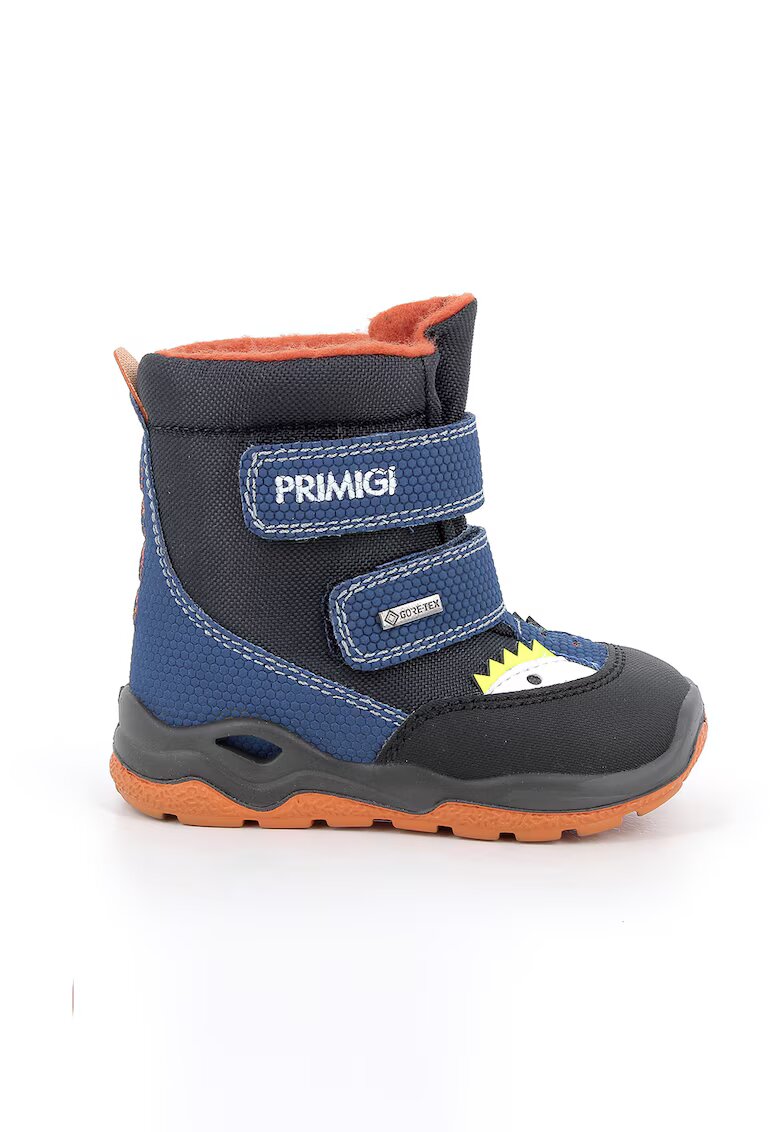 Primigi Ghete de piele ecologica - Albastru inchis/Negru stins