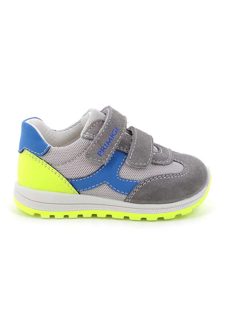 Primigi Pantofi sport cu garnituri din piele intoarsa - Galben/Albastru/Gri inchis