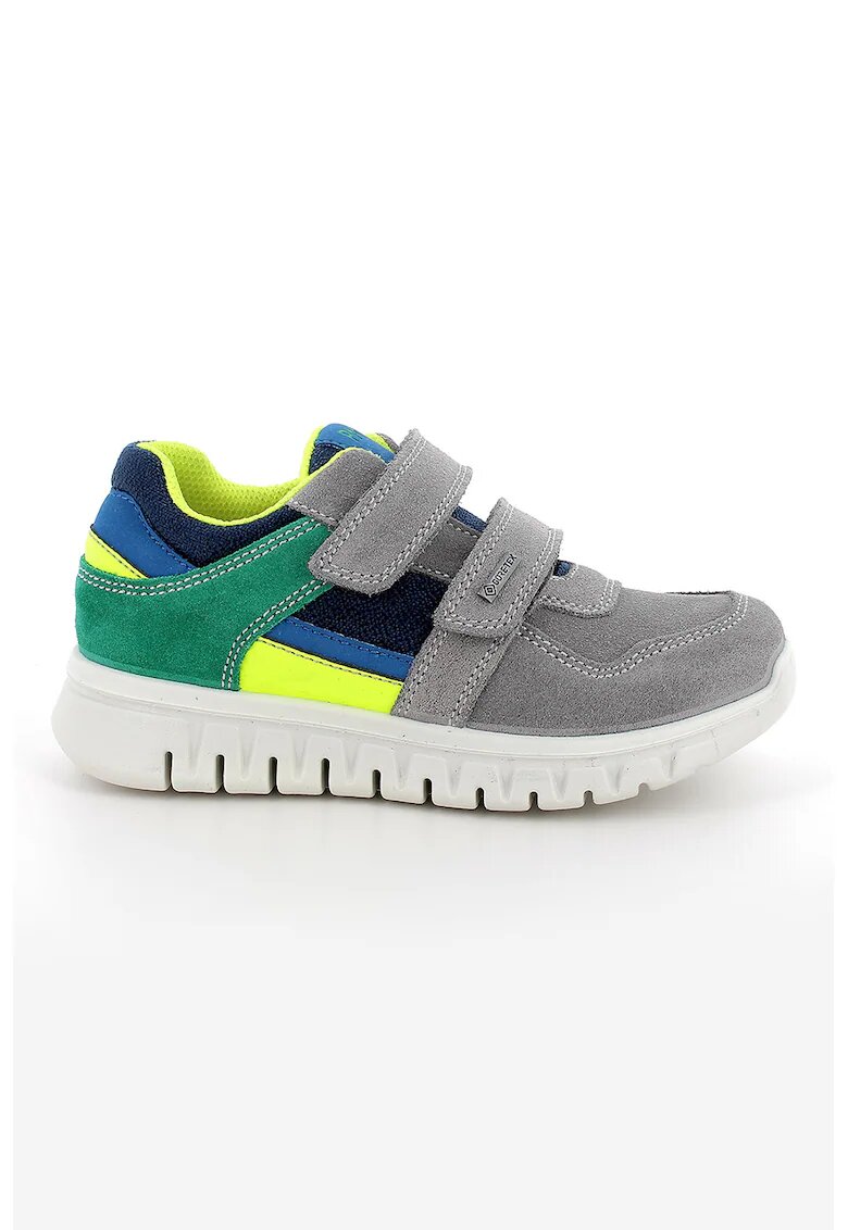 Primigi Pantofi sport cu tehnologie Gore-Tex si piele intoarsa - Verde/Albastru royal/Gri