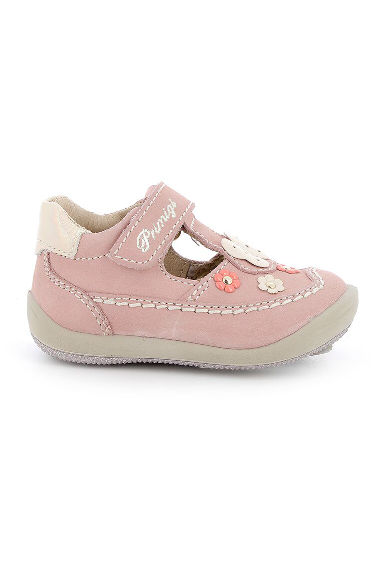 Primigi Pantofi sport de piele cu velcro si decupaje - Roz