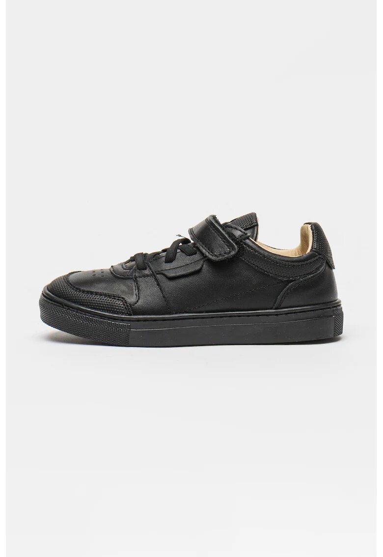 Primigi Pantofi sport din piele cu sireturi elastice - Negru