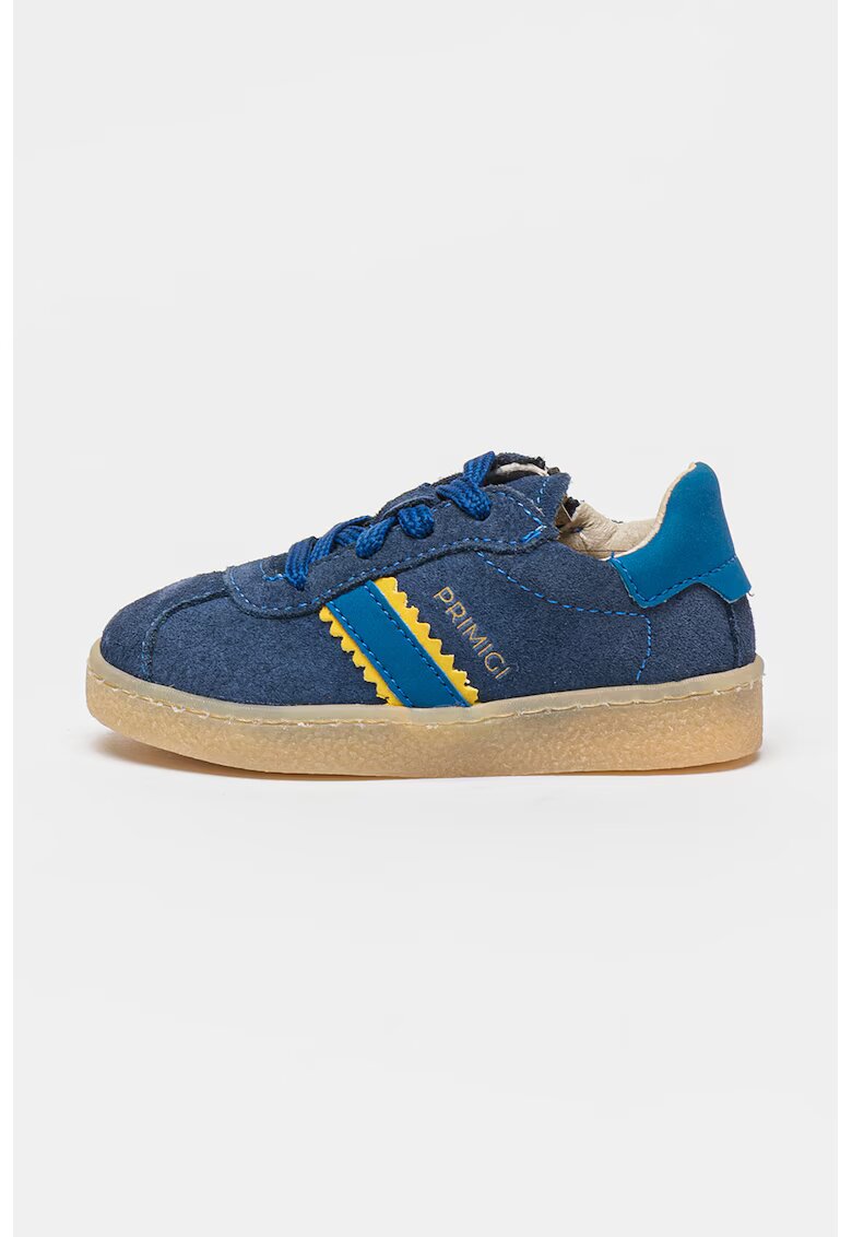Primigi Pantofi sport din piele intoarsa cu fermoar lateral - Albastru royal