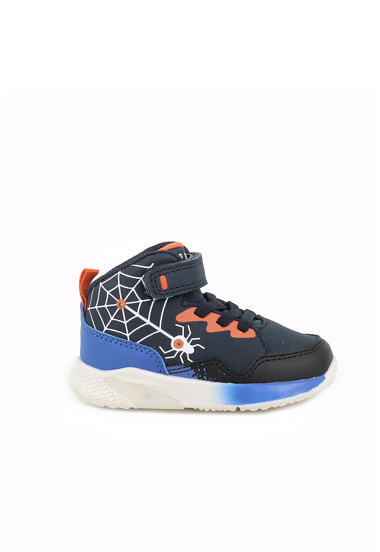 Primigi Pantofi sport high-top de piele ecologica - Negru/Bleumarin