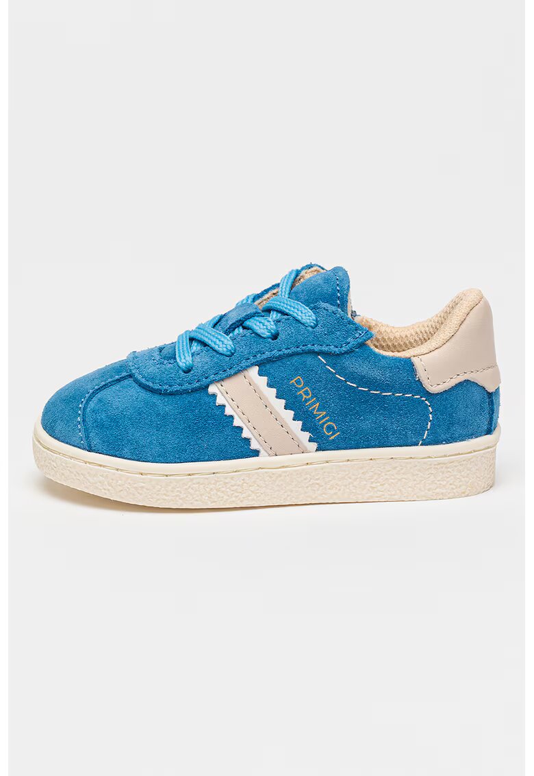 Primigi Pantofi sport low-cut de piele intoarsa - Albastru pastel
