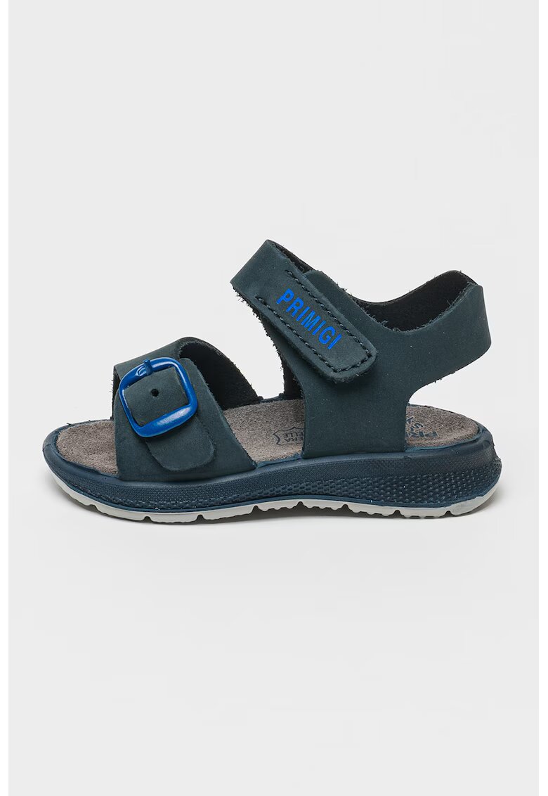 Primigi Sandale din piele cu logo - Bleumarin