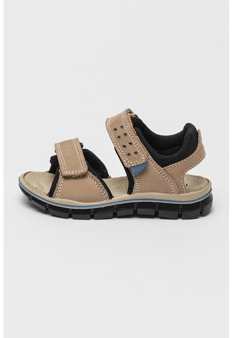Primigi Sandale din piele cu velcro - Maro nisip