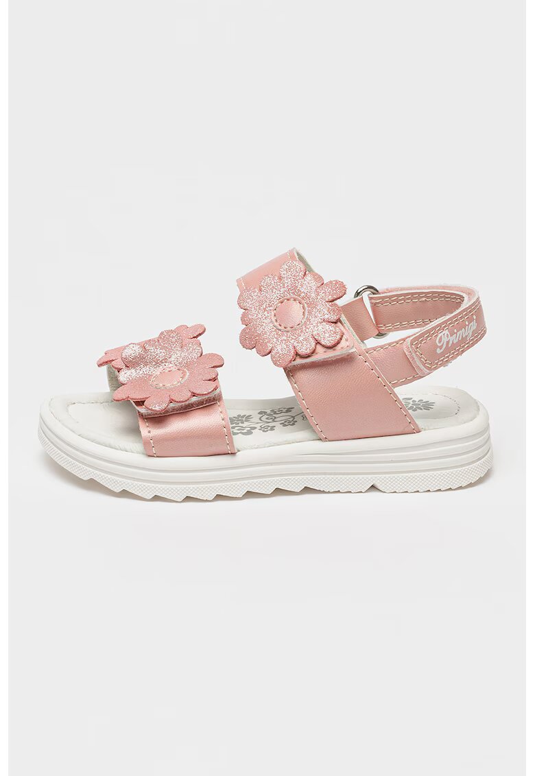 Primigi Sandale din piele cu velcro - Roz deschis