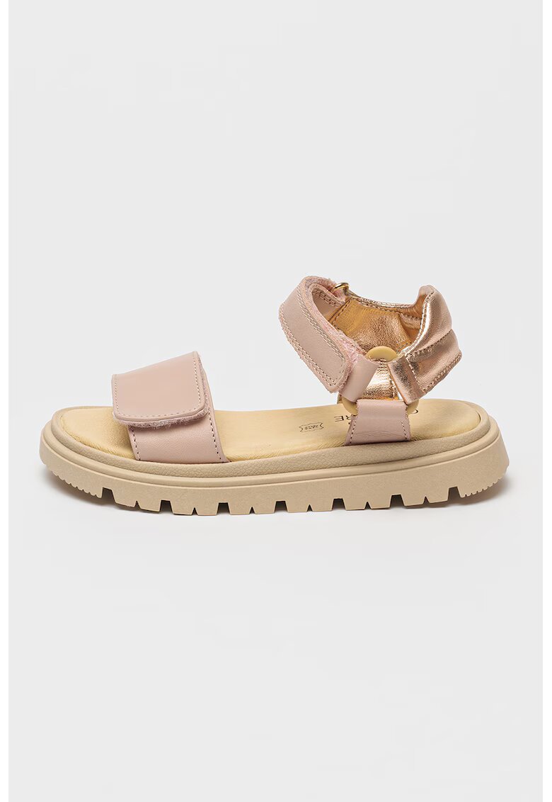 Primigi Sandale din piele cu velcro - Roz pal