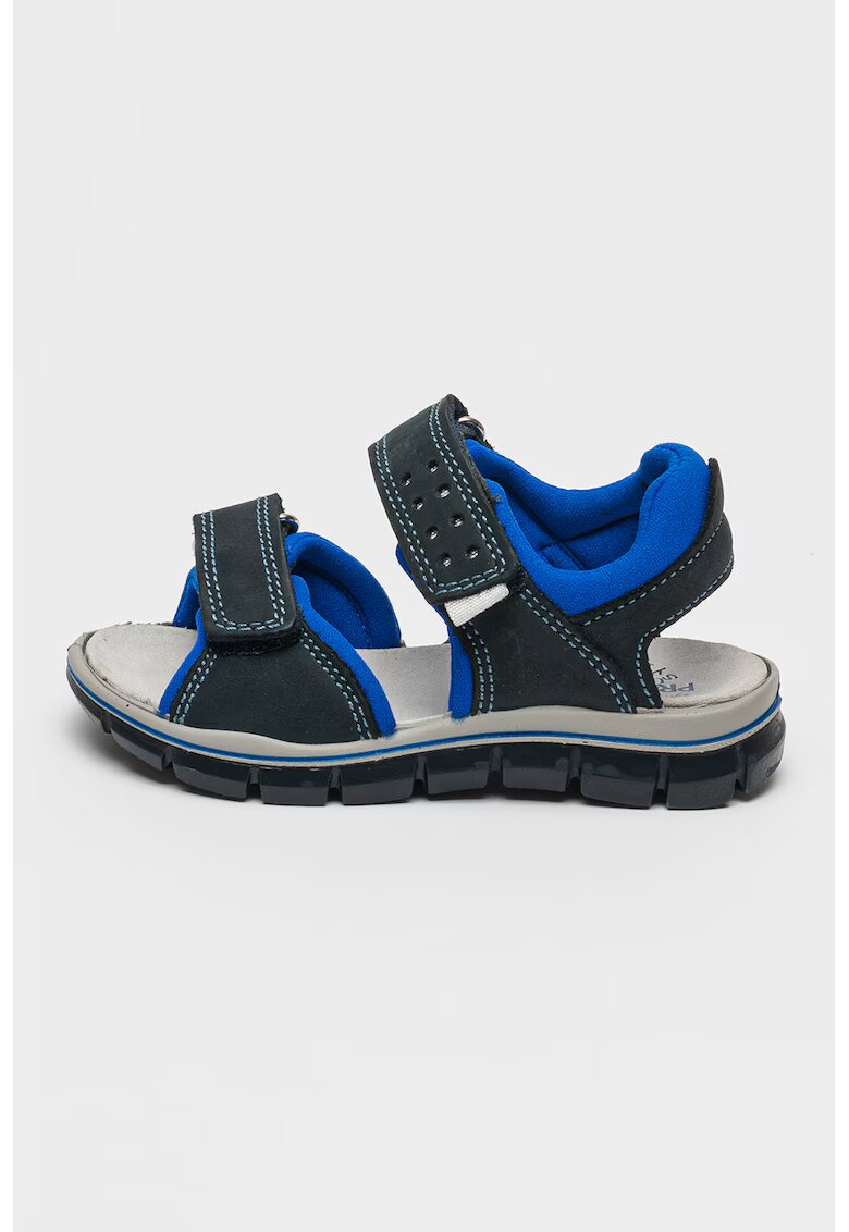 Primigi Sandale din piele intoarsa cu velcro - Albastru royal/Bleumarin