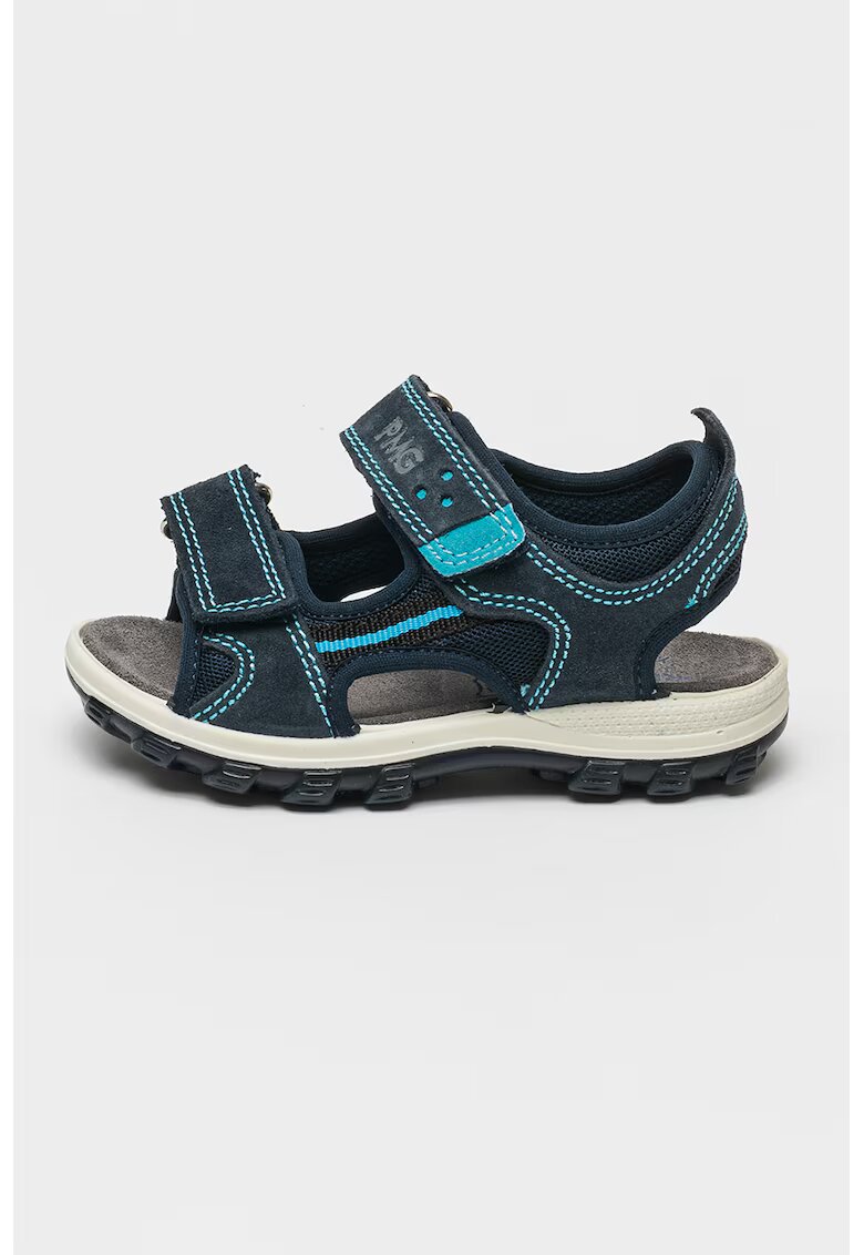 Primigi Sandale din piele intoarsa cu velcro - Albastru ultramarin