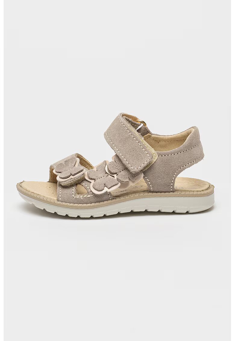 Primigi Sandale din piele intoarsa - Maro taupe deschis