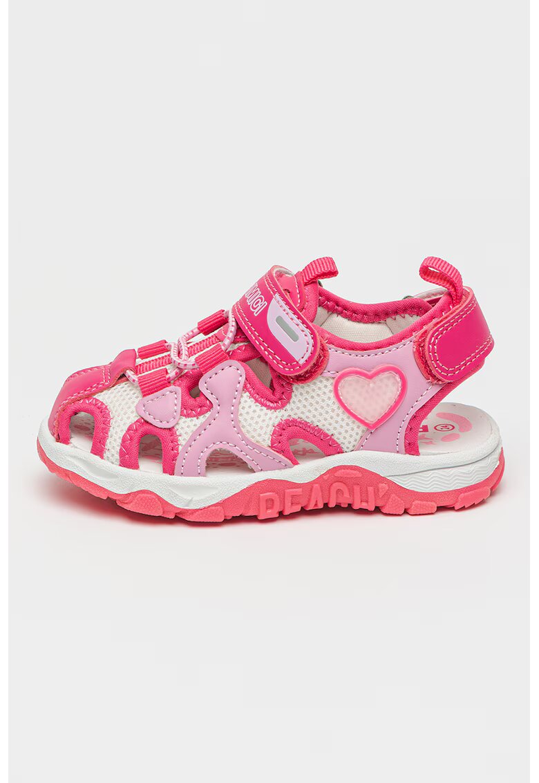 Primigi Sandale fisherman cu detalii logo - Alb/Fucsia