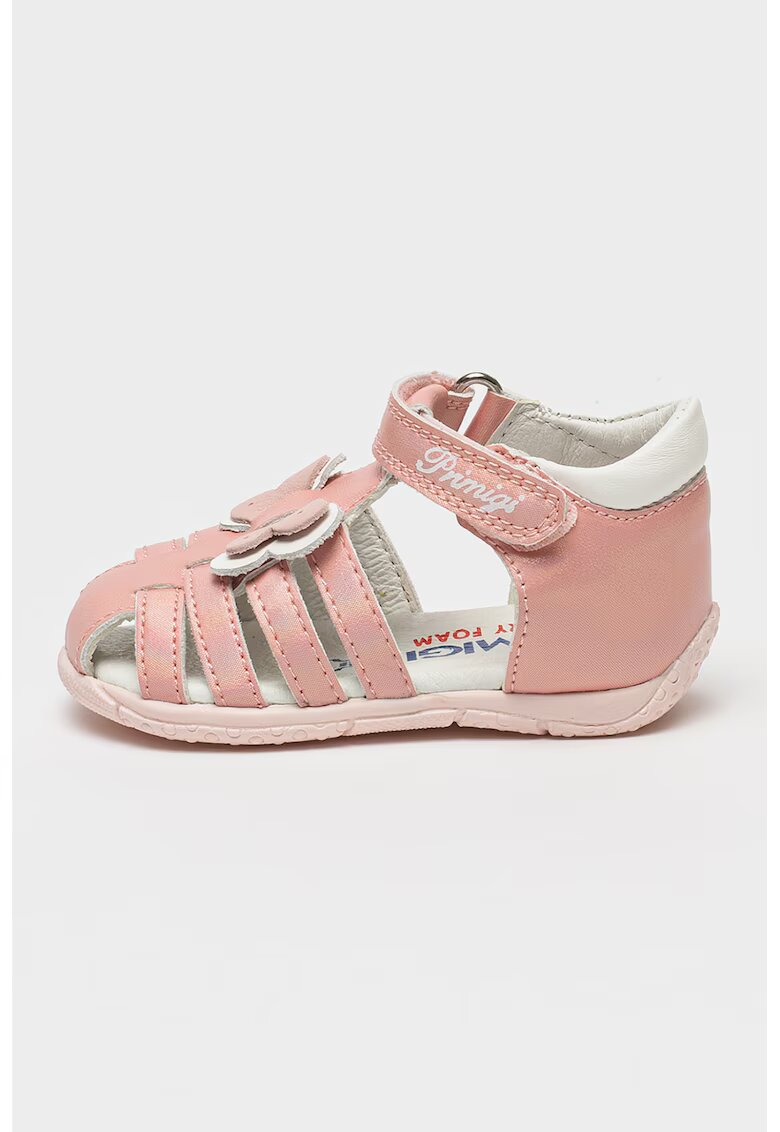 Primigi Sandale fisherman din piele ecologica - Alb/Roz pastel