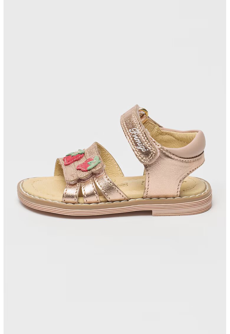 Primigi Sandale flatform cu logo - Auriu rose