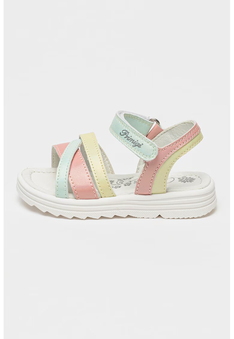 Primigi Sandale flatform cu logo - Galben/Albastru glaciar/Verde deschis