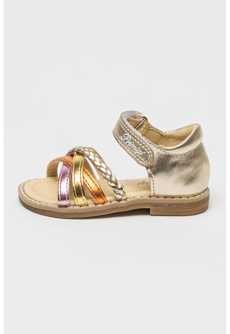Primigi Sandale flatform cu velcro - Auriu/Portocaliu/Roz