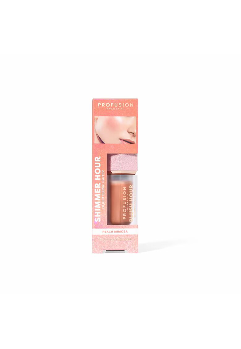 Profusion Cosmetics Blush iluminator lichid Shimmer Hour Blushlighter - nuanta Peach Mimosa - 6 ml