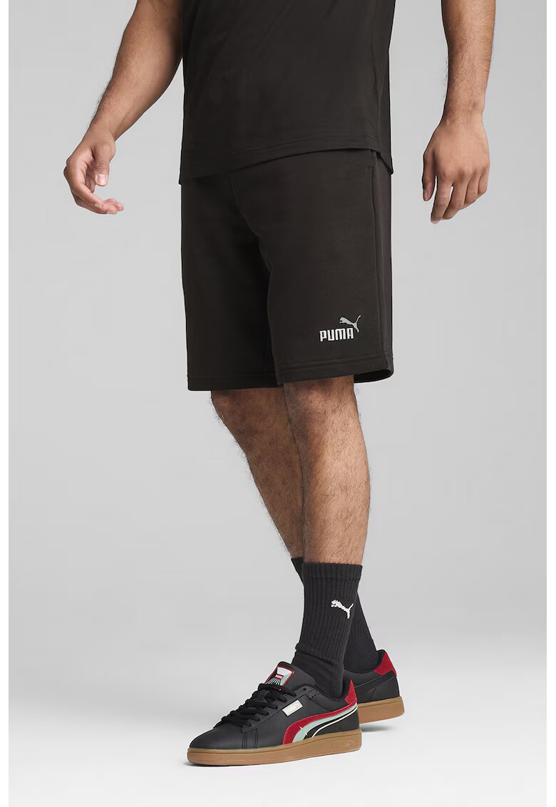Puma Bermude sport cu talie elastica Essentials 2 - Negru/Alb murdar