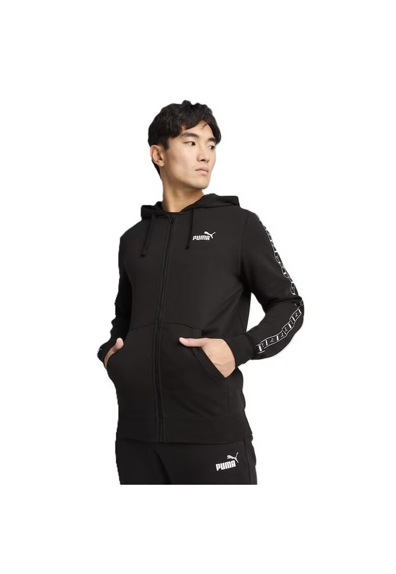 Puma Bluza cu fermoar pentru Barbati - ess tape full-zip hoodie tr - 684678-01 - XS INTL - Negru