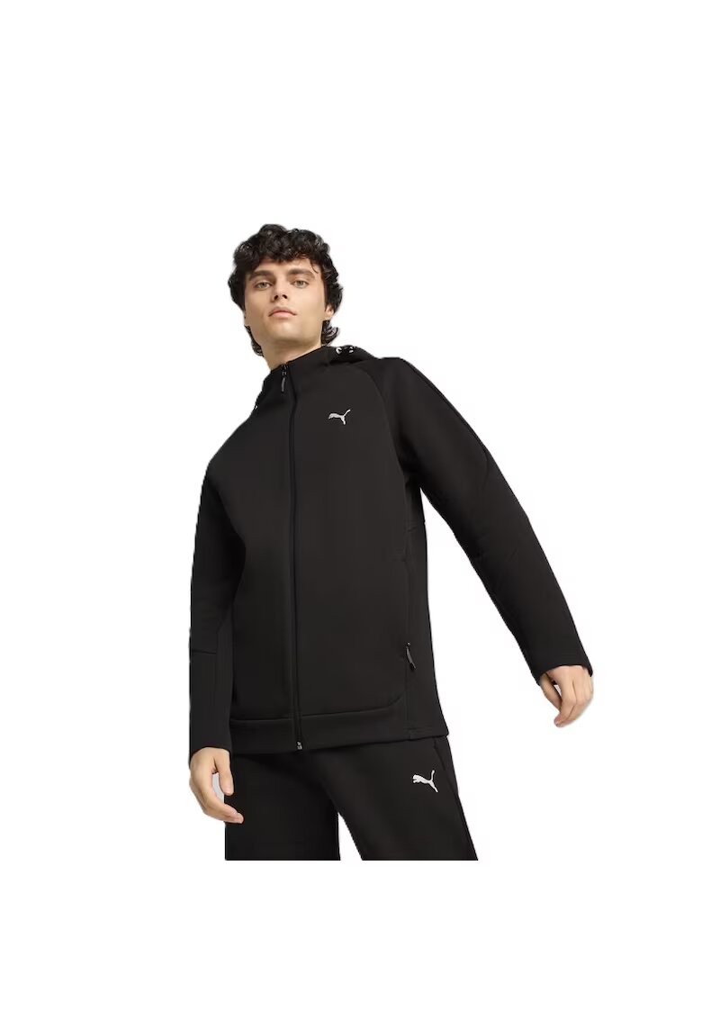 Puma Bluza cu fermoar pentru Barbati - evostripe full-zip hoodie dk - 684613-01 - Negru - Negru