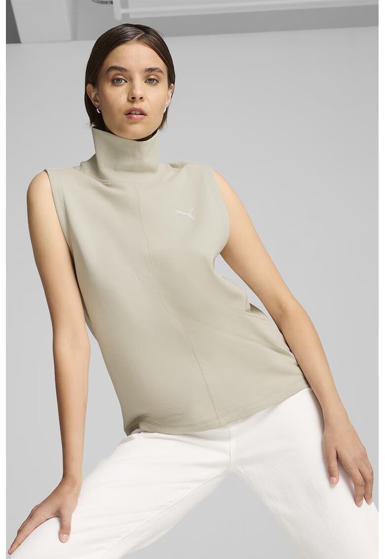 Puma Bluza cu guler inalt - fara maneci Her - Bej deschis