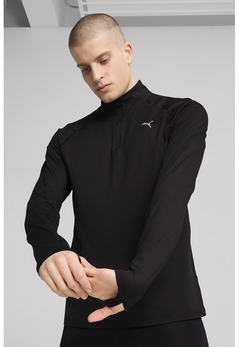 Puma Bluza de trening cu fenta cu fermoar - pentru alergare Velocity Cloudspun - Alb/Negru
