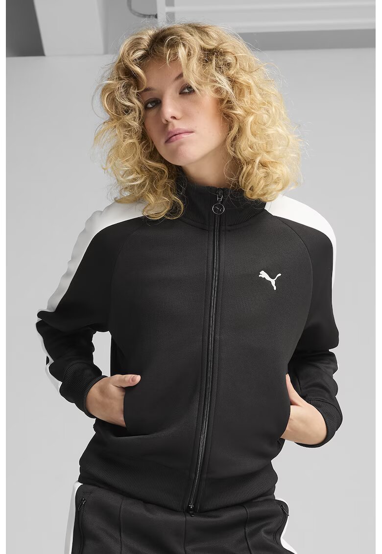 Puma Bluza de trening cu fermoar T7 Always On - Negru/Alb optic
