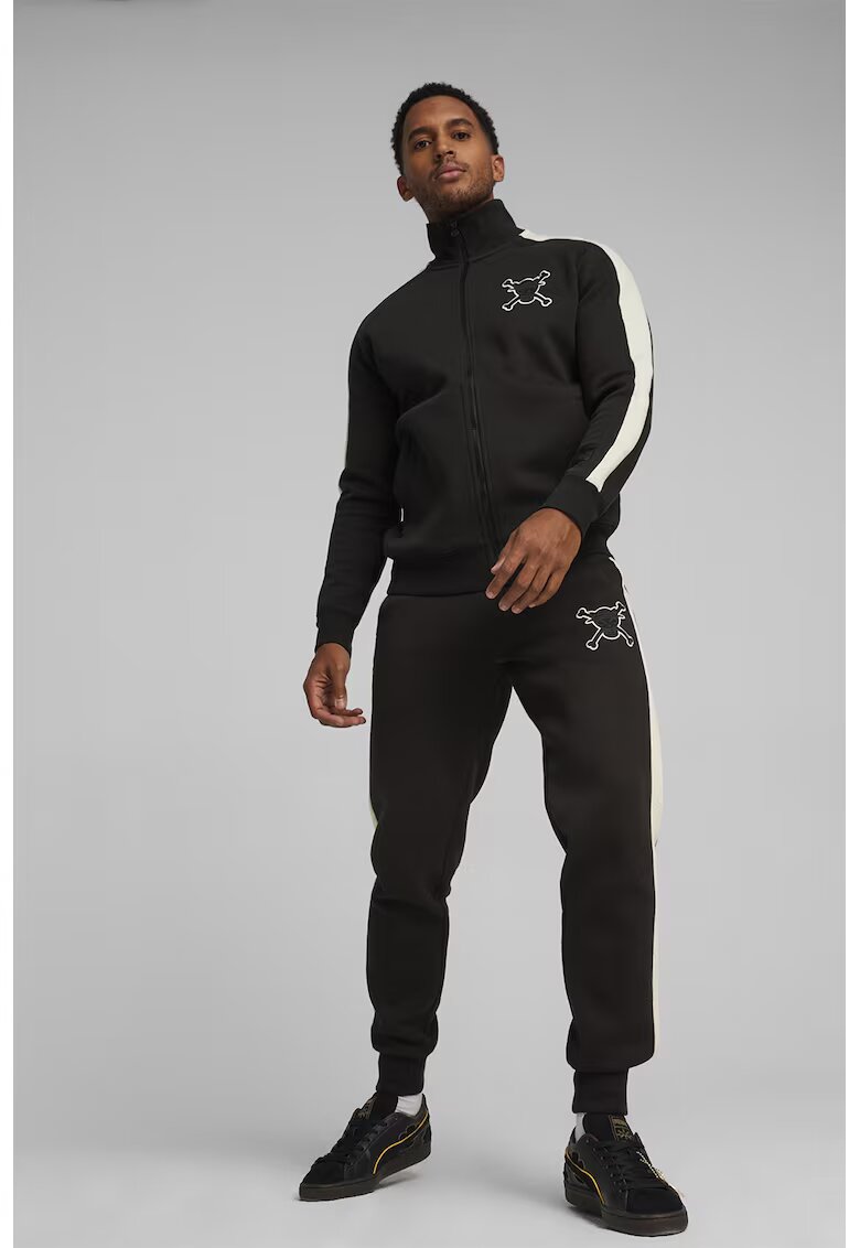 Puma Bluza de trening din amestec de bumbac cu fermoar - Negru