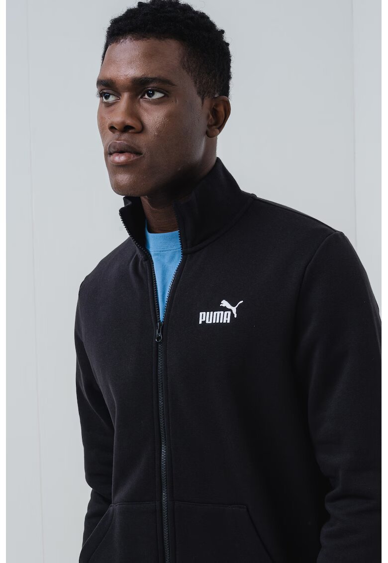 Puma Bluza de trening slim fit cu logo brodat - Negru stins