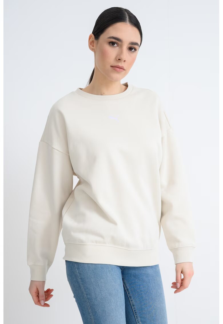 Puma Bluza de trening supradimensionata cu maneci cazute Essentials - Crem