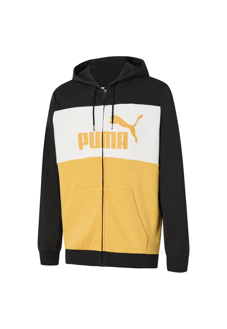 Puma Bluza pentru Barbati - ess+ colorblock full-zip hoodie tr - 676818-51 - Negru - Negru
