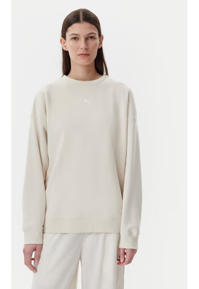 Puma Bluza pentru Femei - ess oversized crew tr - 685401-87 - Alb - Bej