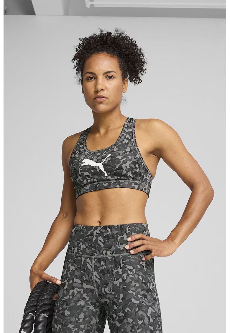 Puma Bustiera cu spate decupat pentru fitness - Alb/Gri
