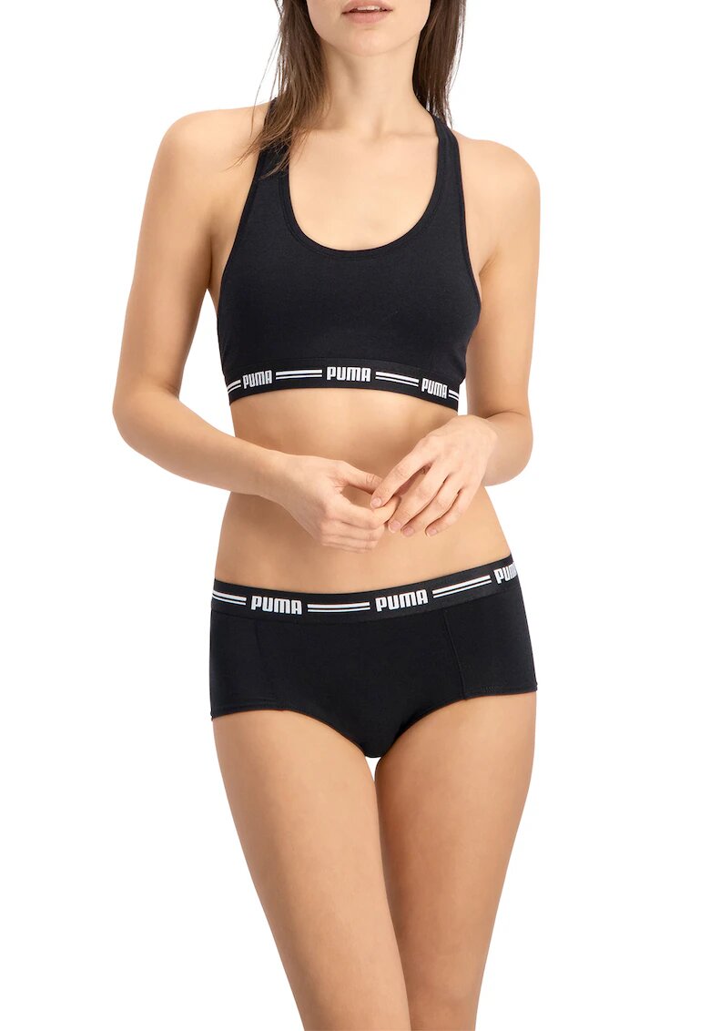 Puma Bustiera racerback din amestec de modal - Negru