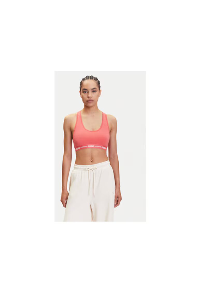 Puma Bustiera sport dama - SPORTSTYLE-907862 21 - coral - 57% bumbac - 38% modal - 5% elastan -