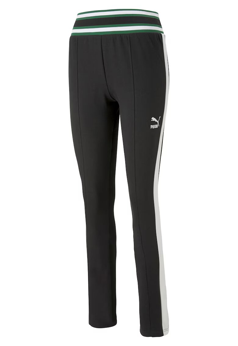Puma Colanti cu benzi laterale contrastante T7 - Alb/Verde/Negru