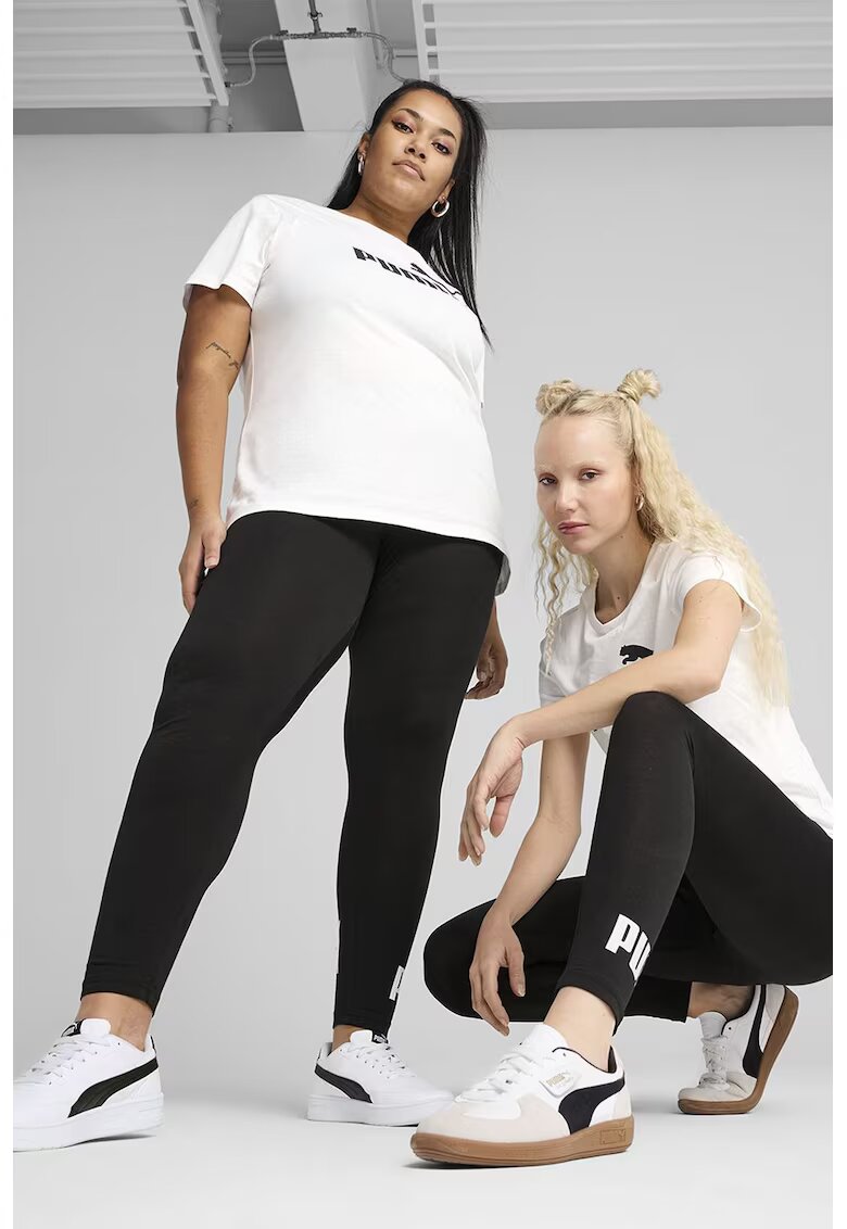 Puma Colanti cu imprimeu logo - Negru