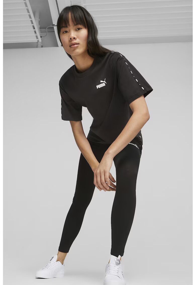 Puma Colanti cu logo Essential Tape - Negru