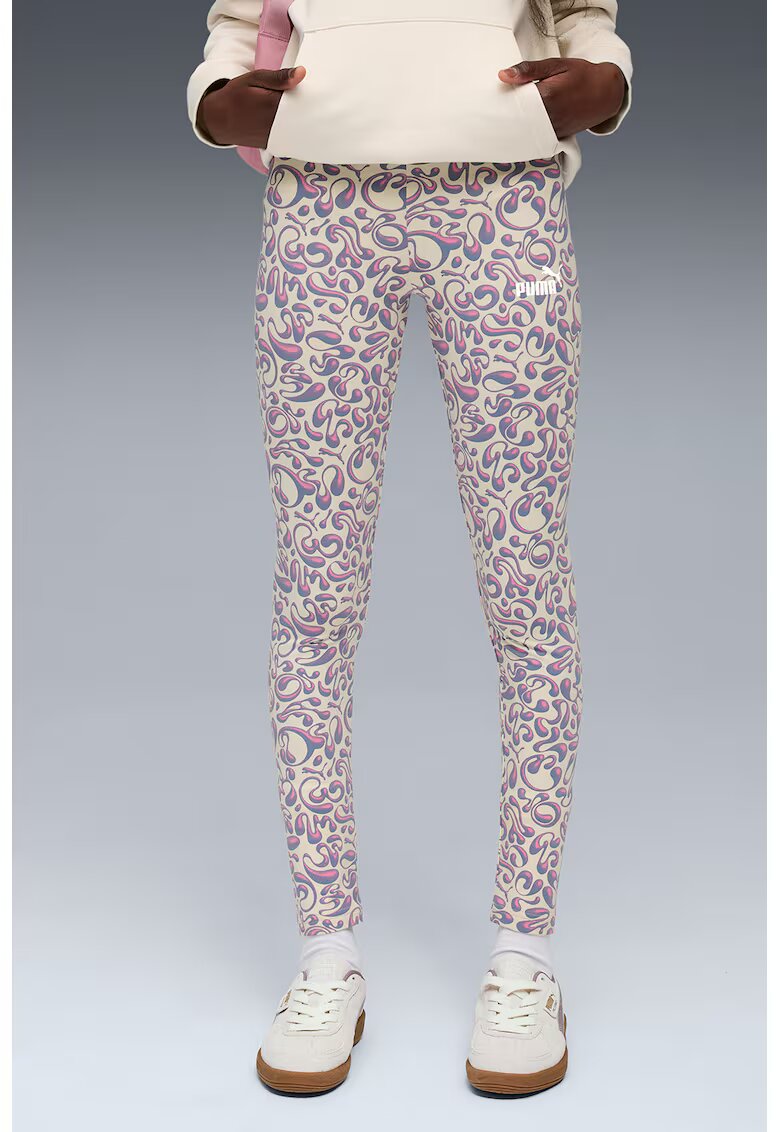 Puma Colanti cu model grafic - Violet/Bej/Roz