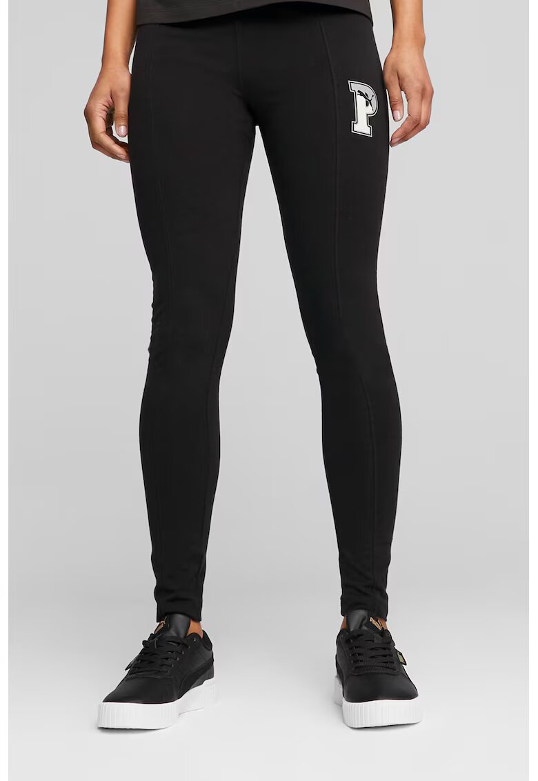 Puma Colanti cu talie inalta Squad - Alb/Negru