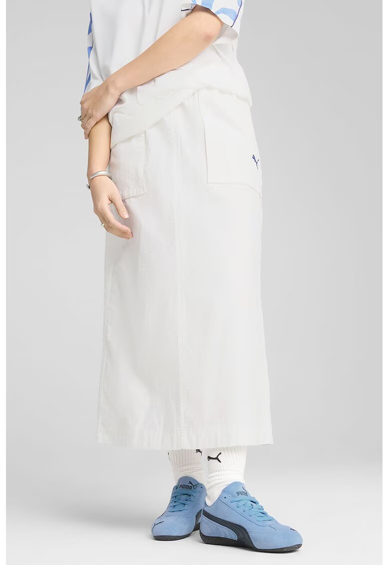 Puma Fusta maxi cu logo discret - Alb