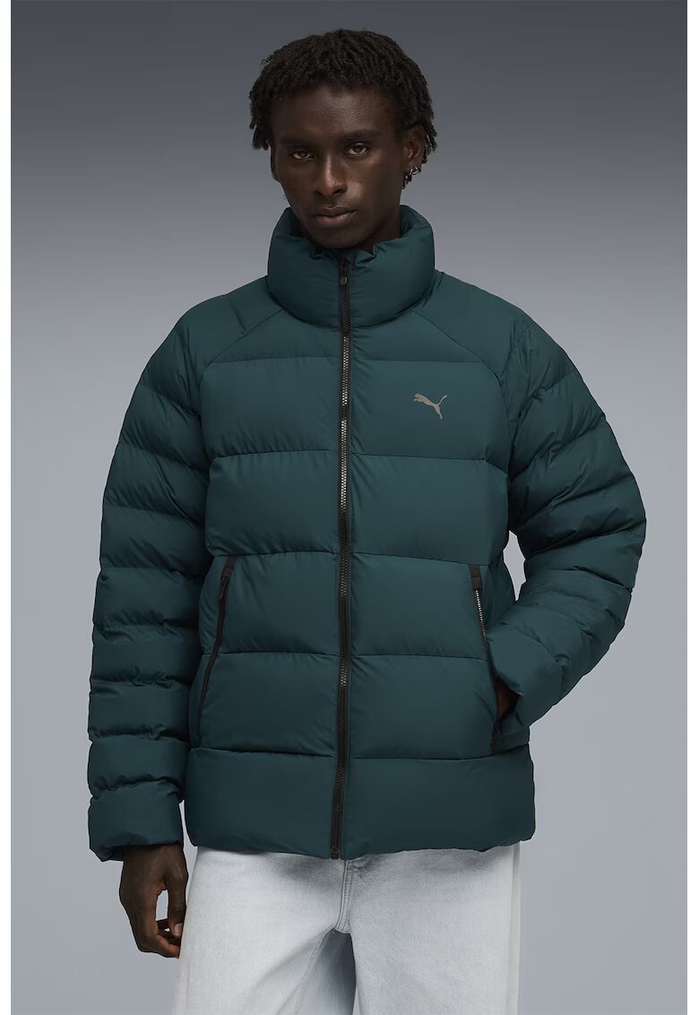 Puma Geaca cu buzunare laterale cu fermoar Mono - Verde inchis